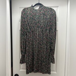 Floral ASOS dress with high neck and flared sleeves. Worn once
